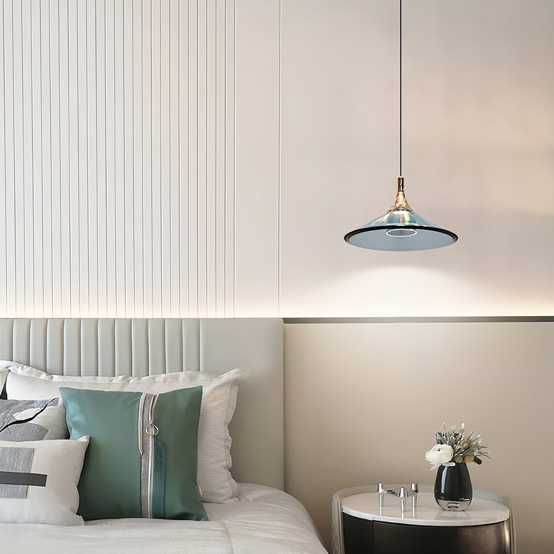 Rise and Fall Pendant Light – Italian Minimalist Aluminum & Acrylic Hanging Lamp