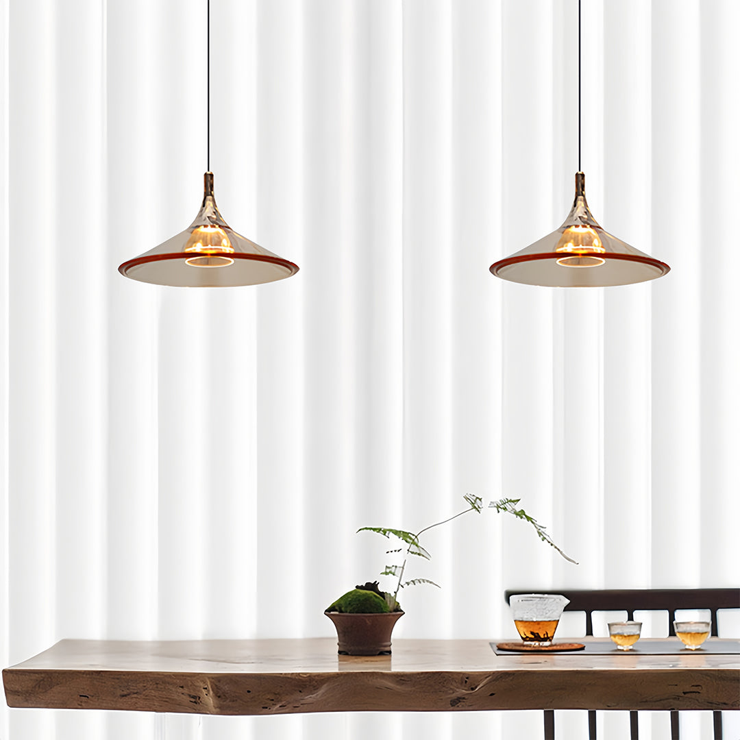 Rise and Fall Pendant Light – Italian Minimalist Aluminum & Acrylic Hanging Lamp