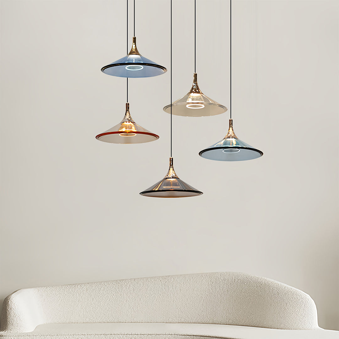 Rise and Fall Pendant Light – Italian Minimalist Aluminum & Acrylic Hanging Lamp