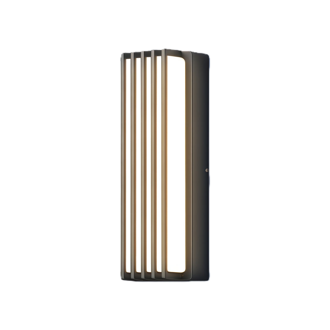 Modern Outdoor Linear Wall Light – Black Aluminum LED Sconce
