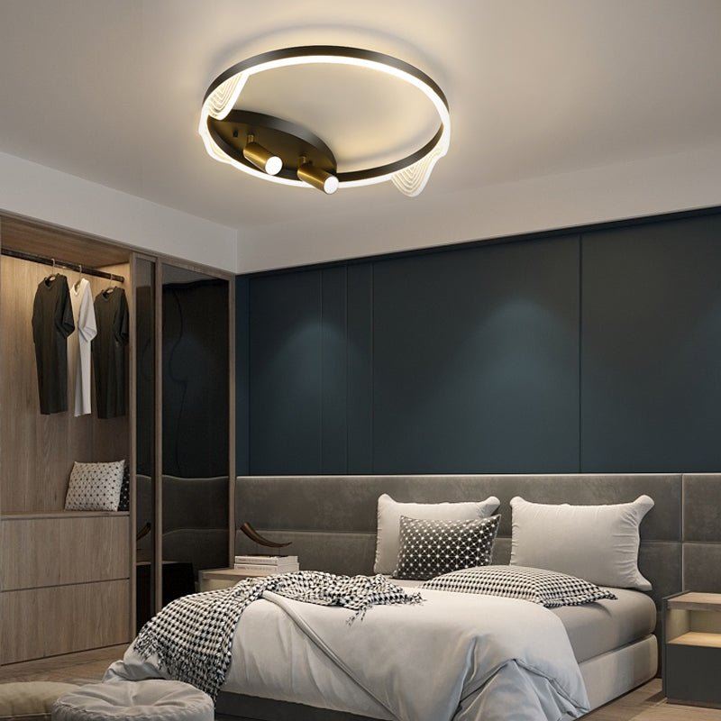 Modern LED Ceiling Light with Adjustable Spotlights for Contemporary Interiors