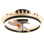 Round Dimmable Led Silent Ceiling Fan Light With Remote Control