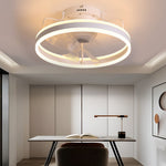Round Dimmable Led Silent Ceiling Fan Light With Remote Control