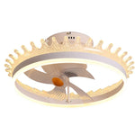 Round Dimmable Led Silent Ceiling Fan Light With Remote Control