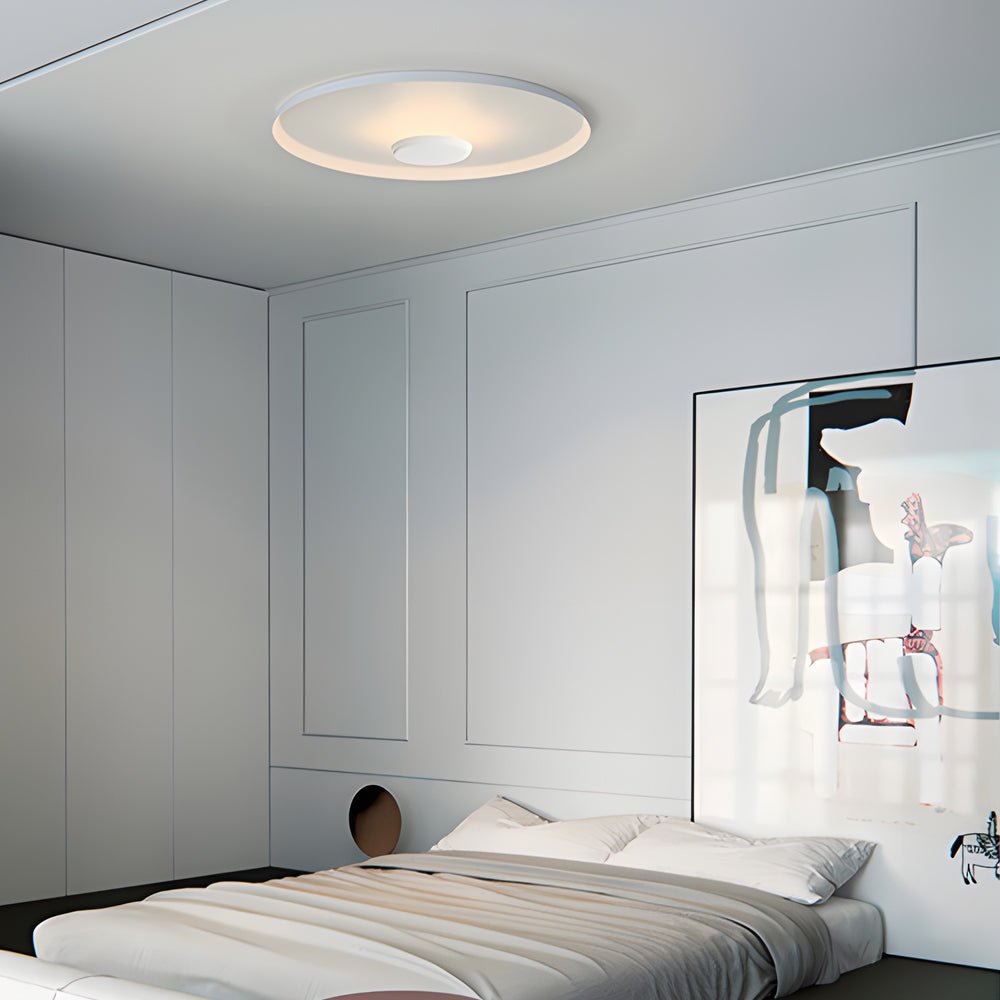 Halo Round LED Ceiling Light in Aluminum for Modern Interiors