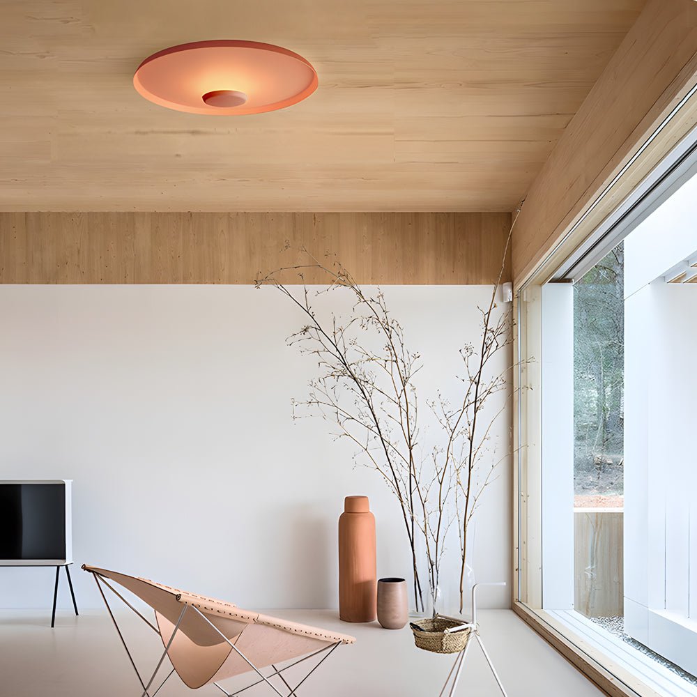Halo Round LED Ceiling Light in Aluminum for Modern Interiors