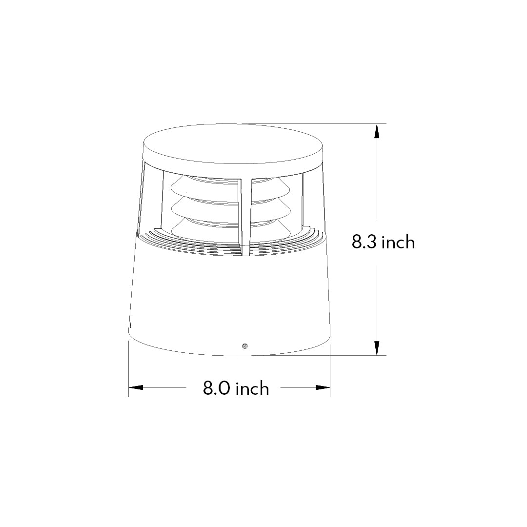 Nordic Minimalist LED Bollard Path Light in Sand Gray