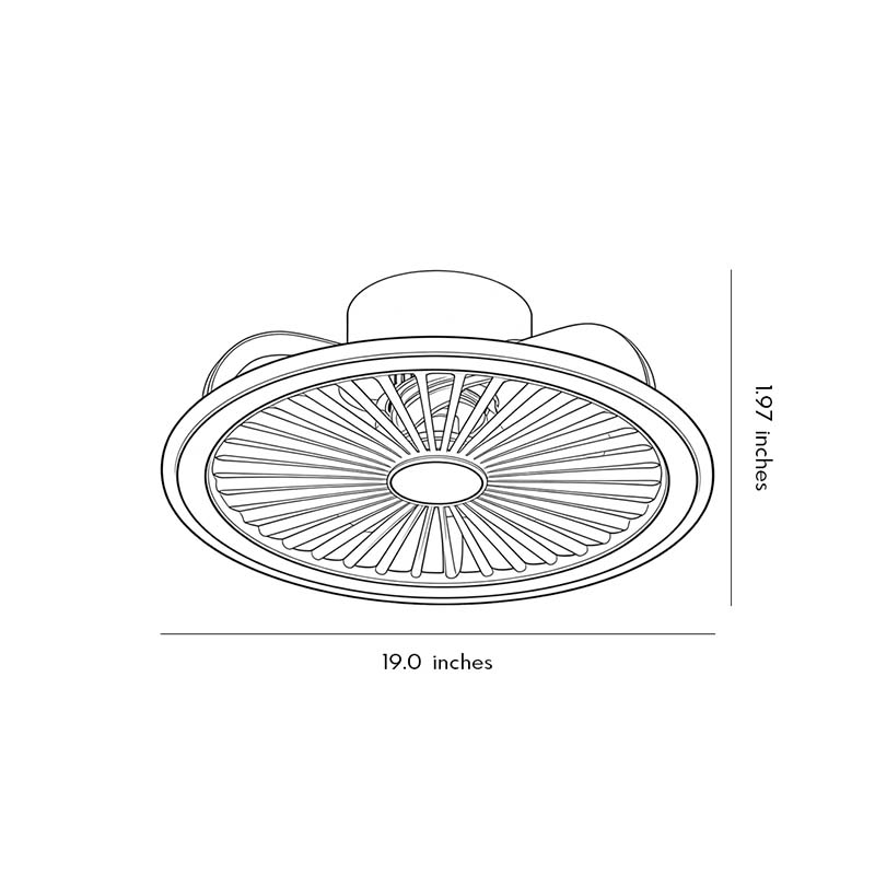 Modern Bladeless Ceiling Fan with Dimmable LED Light for Contemporary Interiors