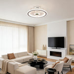 Modern Bladeless Ceiling Fan with Dimmable LED Light for Contemporary Interiors