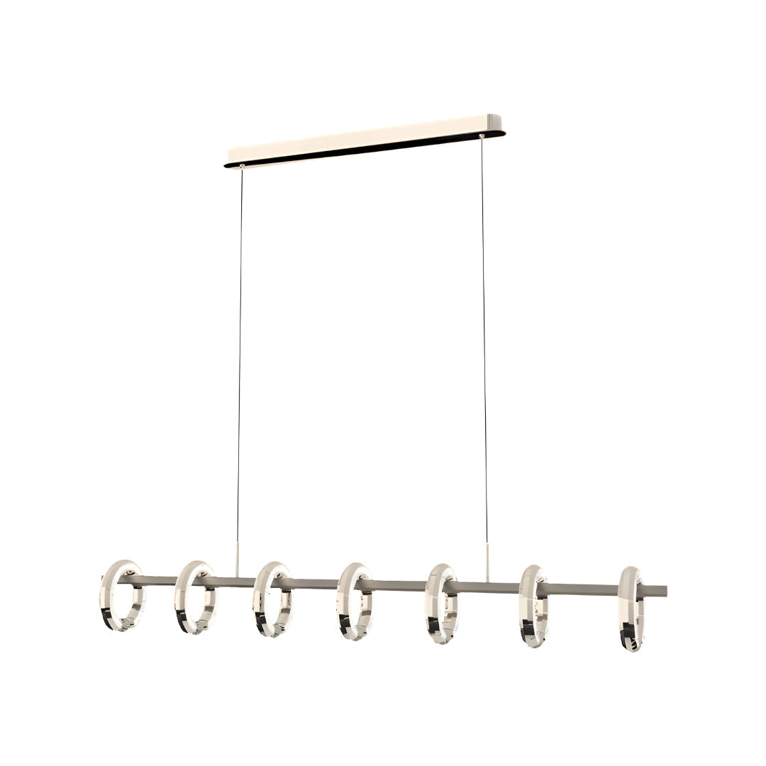Italian Linear LED Pendant Light with Adjustable Gold Chain
