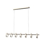 Italian Linear LED Pendant Light with Adjustable Gold Chain