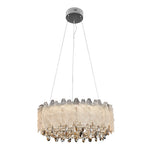 Champagne Gold Crystal Chandelier with Adjustable Chain, French Palace Style Ceiling Light
