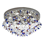 Lumière Cristal LED Flush Mount Ceiling Light in Silver Stainless Steel