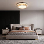 Lumina Crystal Flush Mount Ceiling Light in Chrome | Modern Minimalist LED