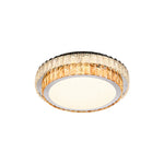 Lumina Crystal Flush Mount Ceiling Light in Chrome | Modern Minimalist LED