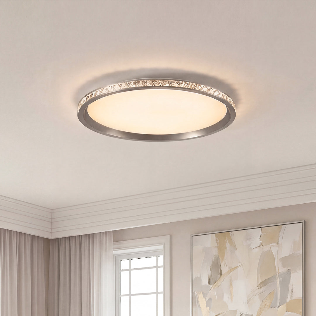 Lumina Round Flush Mount LED Ceiling Light in Minimalist Aluminum