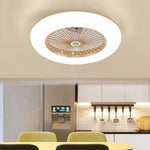 Lumina Round Flush Mount LED Ceiling Fan with Remote – Modern Bladeless Design