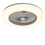 Lumina Round Flush Mount LED Ceiling Fan with Remote – Modern Bladeless Design