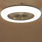 Lumina Round Flush Mount LED Ceiling Fan with Remote – Modern Bladeless Design