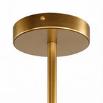 Aurelia Round Glass Chandelier in Polished Brass for Dining and Living Spaces