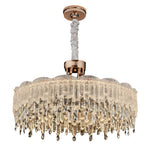 French Crystal Glass Fringe Chandelier | Luxury LED Ceiling Light