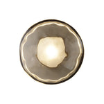 Round Glass Shell Design Wall Sconce Modern Bedside Study Wall Lamp