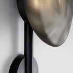 Round Glass Shell Design Wall Sconce Modern Bedside Study Wall Lamp