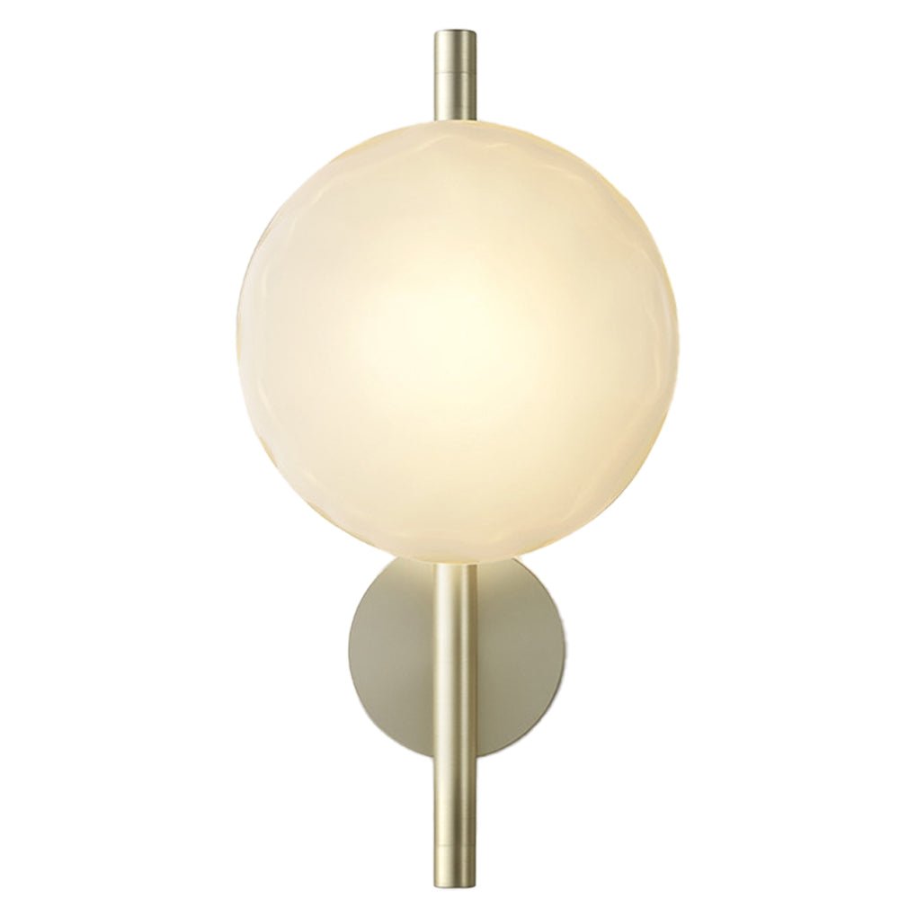 Round Glass Shell Design Wall Sconce Modern Bedside Study Wall Lamp