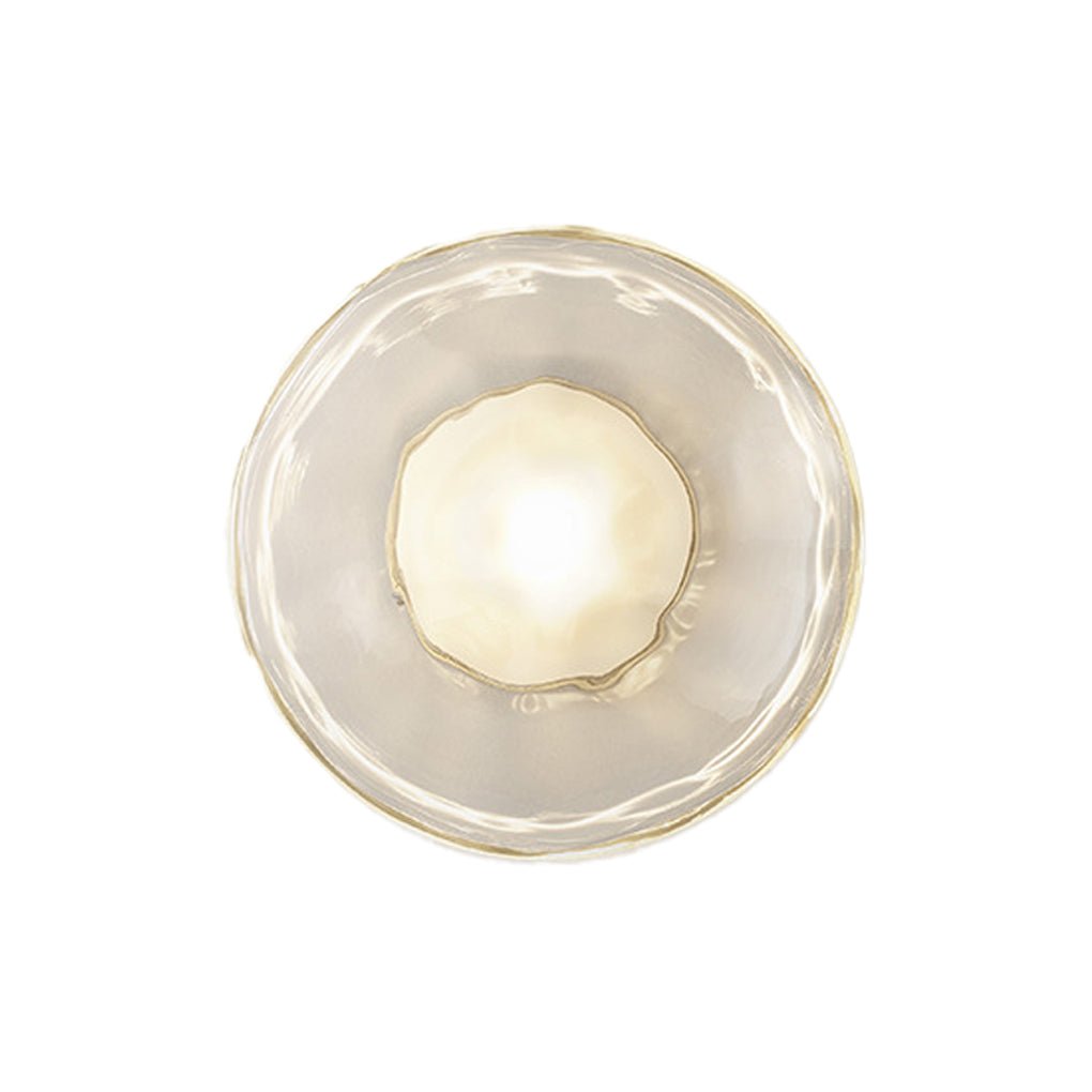 Round Glass Shell Design Wall Sconce Modern Bedside Study Wall Lamp