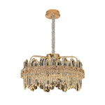 Lumière Cascade Crystal Chandelier in Champagne Gold