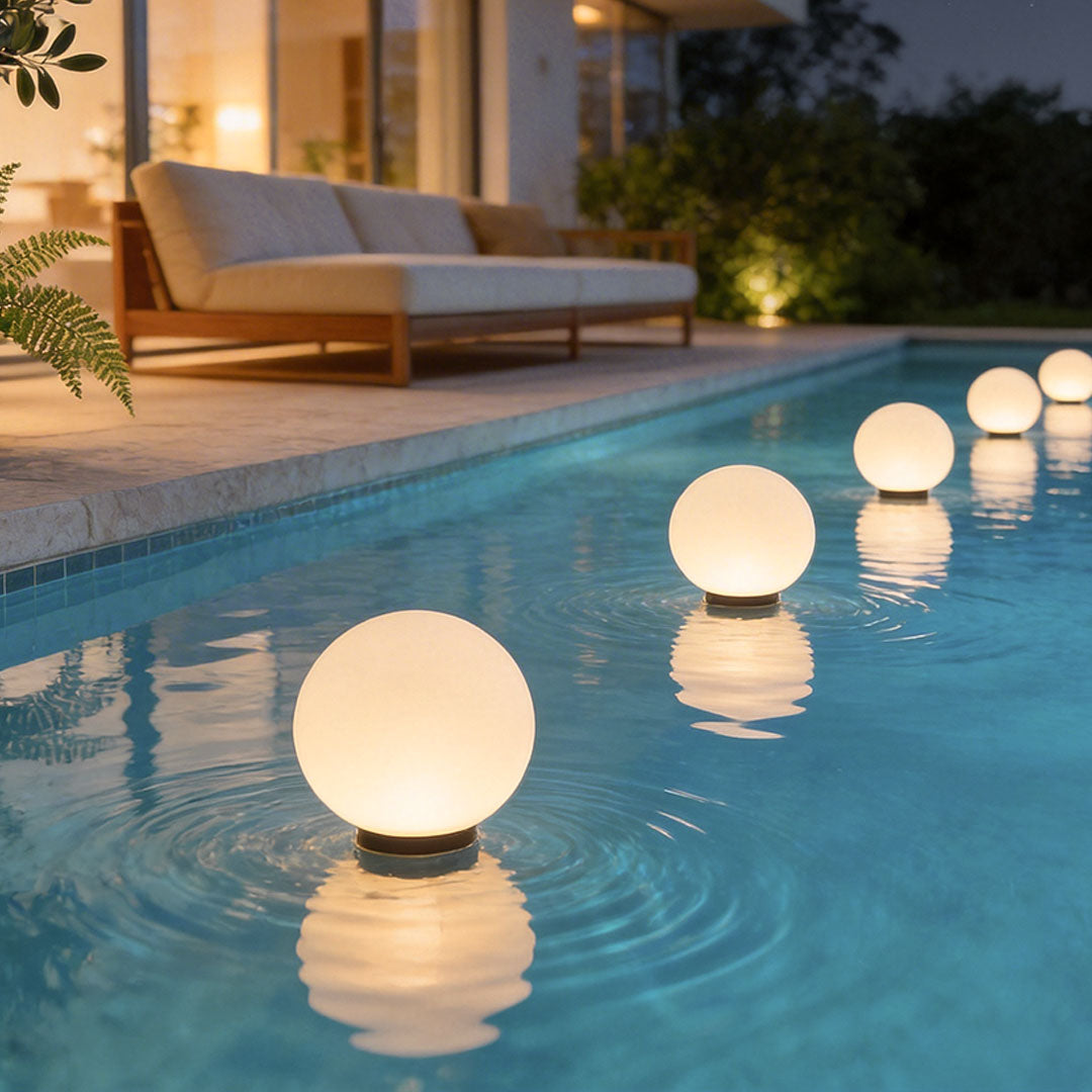 Lunar Acrylic LED Landscape Light – Modern Outdoor Garden Sphere