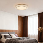 Luxury Crystal LED Flush Mount Ceiling Light in Chrome