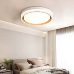 Modern Round LED Flush Mount Ceiling Light with Dimmable Remote