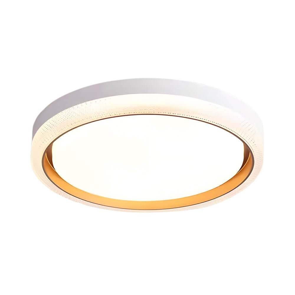 Modern Round LED Flush Mount Ceiling Light with Dimmable Remote