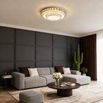 Lumina Crystal Flush Mount Ceiling Light in Chrome