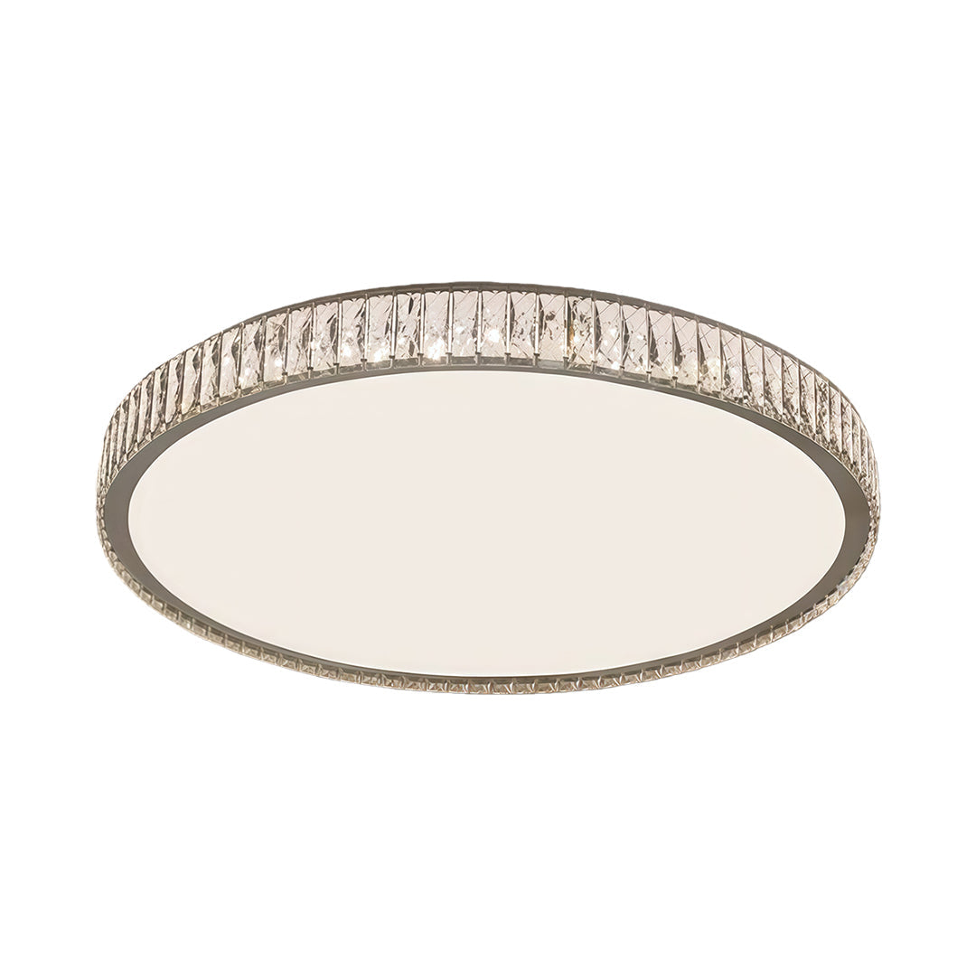 Crystal Flush Mount Ceiling Light Modern Minimalist Chrome LED