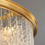 Modern Minimalist Full-Copper Chandelier with Clear Glass Shades