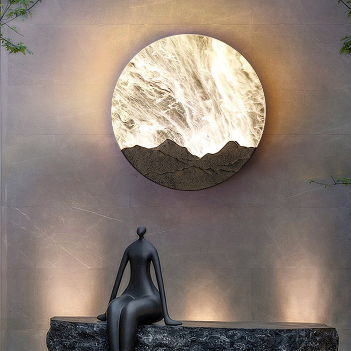 Aurelia Round LED Outdoor Wall Sconce in Matte Black