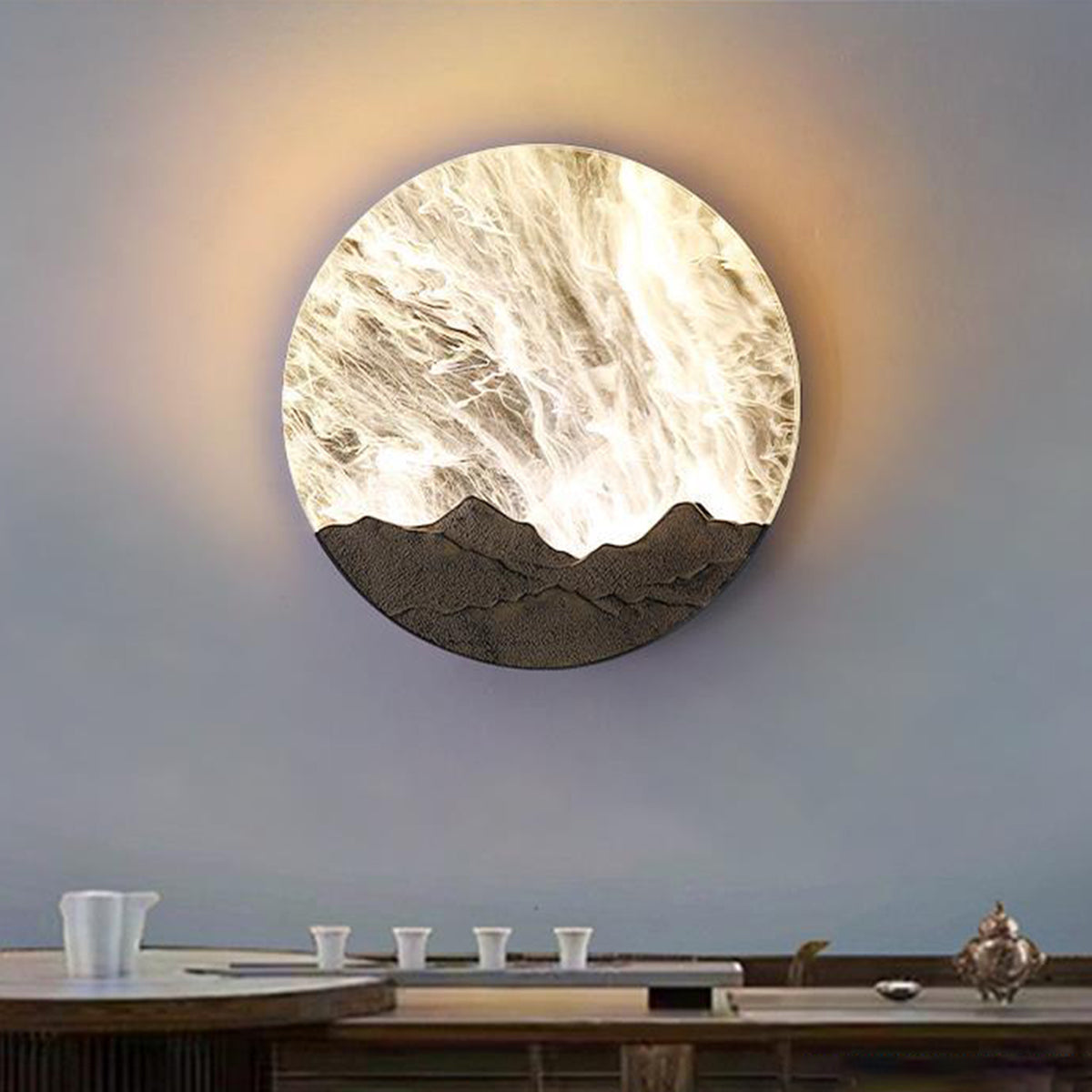 Aurelia Round LED Outdoor Wall Sconce in Matte Black