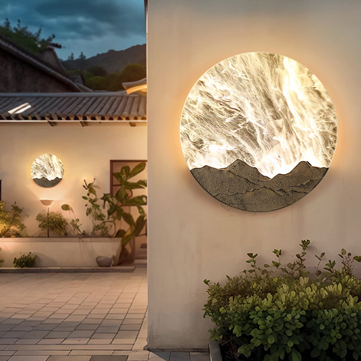 Aurelia Round LED Outdoor Wall Sconce in Matte Black