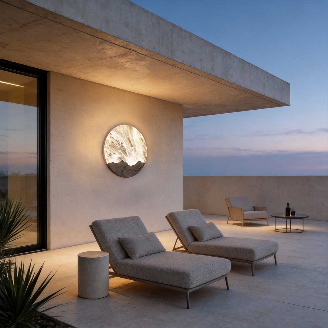 Aurelia Round LED Outdoor Wall Sconce in Matte Black