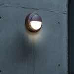 Minimalist Round Outdoor Wall Sconce with Integrated LED