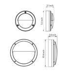 Minimalist Round Outdoor Wall Sconce with Integrated LED