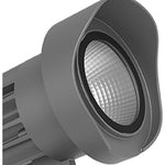 Modern Outdoor Spotlight in Sand Gray Aluminum with Warm 3000K LED