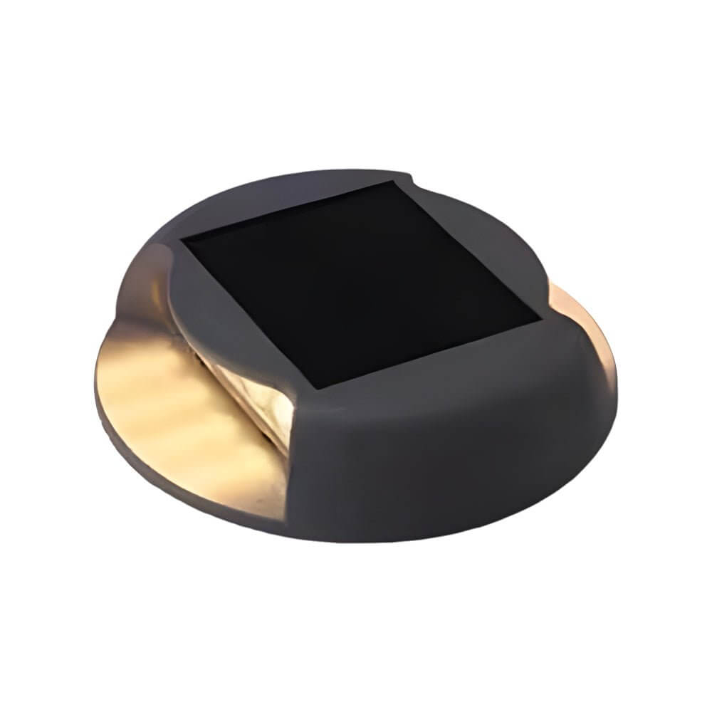 Modern Round Solar LED Step Light for Outdoor Deck and Stair Illumination