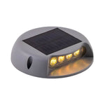 Modern Round Solar LED Step Light for Outdoor Deck and Stair Illumination