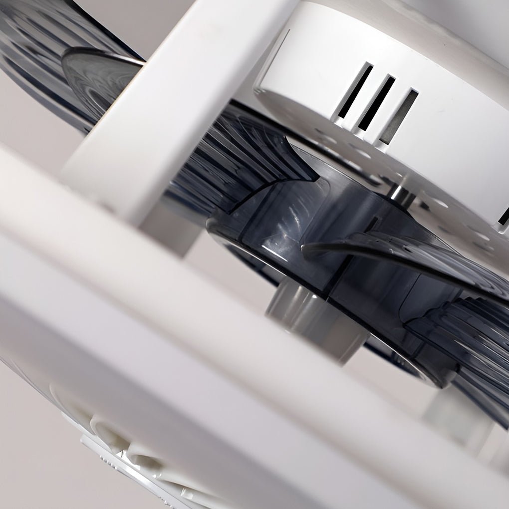 Round Stepless Dimming Led Black Modern Bladeless Ceiling Fans Lights