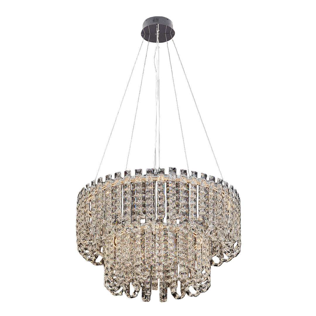 Lumina Crystal Chandelier – Modern Minimalist Pendant for Elegant Interiors