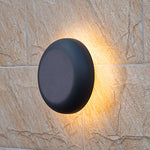 Minimalist Geometric Outdoor Wall Sconce in Gray Die-Cast Aluminum
