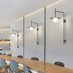 Modern Industrial LED Wall Sconce with Adjustable Arm for Reading